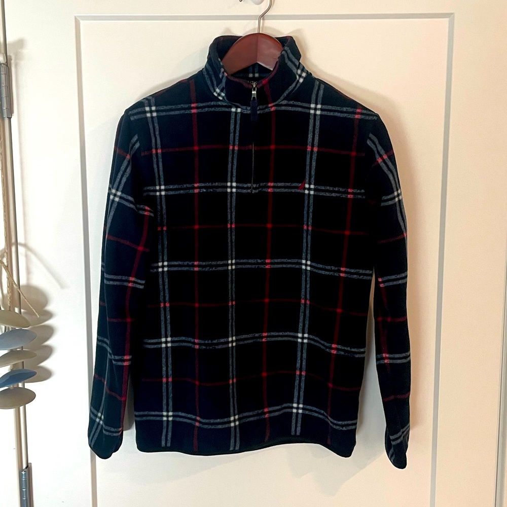 Nautica 1/4 Zip Fleece - Blue/Red/White - S